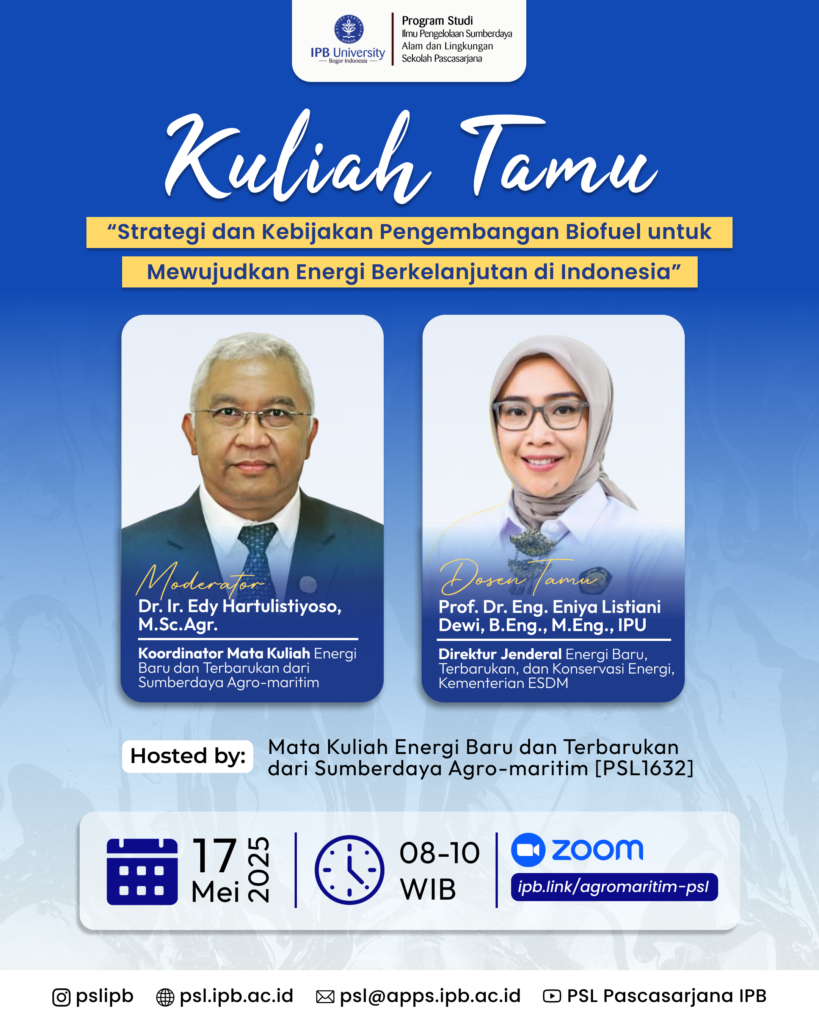 Kuliah Tamu Mata Kuliah PSL1632